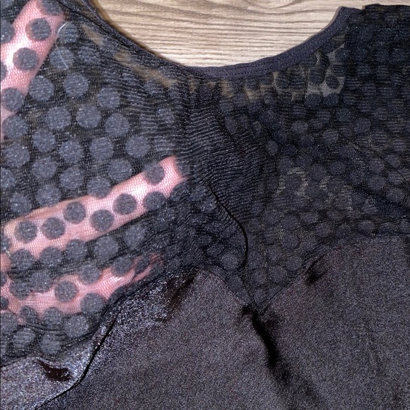 American Apparel Polka Dot Mesh Bodysuit - Picture 3 of 4